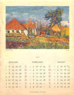 Johannes Ates, Johan Dijkstra, Ekke Abel Kleima en Jannes de Vries<br />Ploegkalender