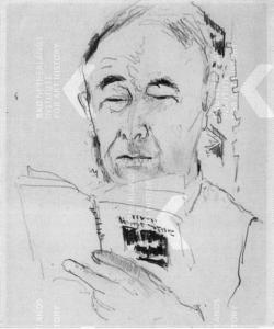 frontaal, gezicht, boek in de hand
