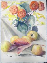 Alida Elizabeth de Wit<br />Rode bloemen en appels