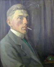 Berend Gerrit Barlinckhoff<br />Zelfportret met sigaret