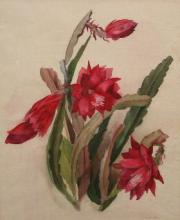 Arnold Willem Kort<br />Cactus met rode bloemen