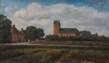 Arnold Koning<br />Kerkje in Gronings dorp